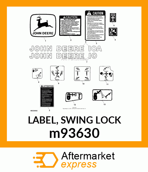 LABEL, SWING LOCK m93630