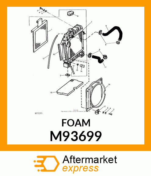 SEAL, BOTTOM RADIATOR M93699