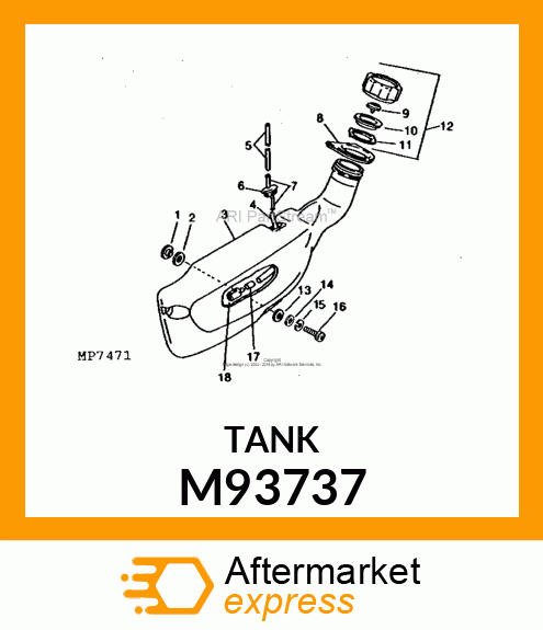 Fuel Tank - TANK, FUEL M93737