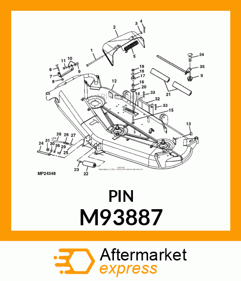 PIN, HINGE M93887