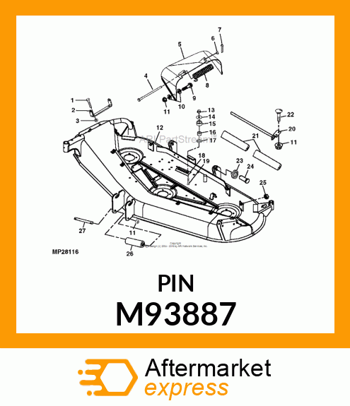 PIN, HINGE M93887