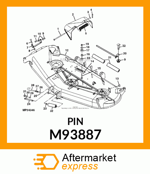 PIN, HINGE M93887