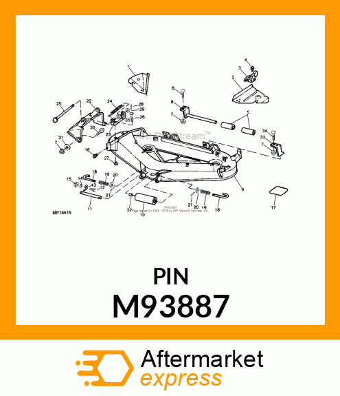 PIN, HINGE M93887