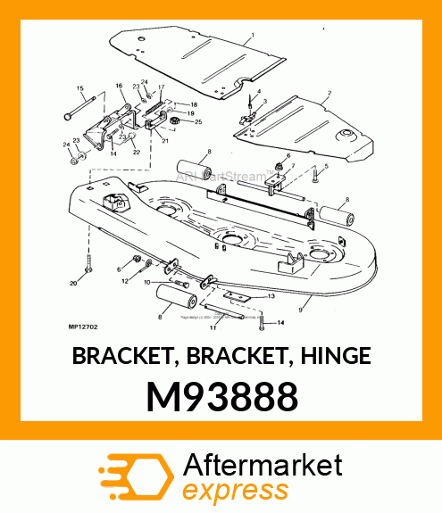 BRACKET, BRACKET, HINGE M93888