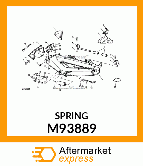 SPRING, TORSION M93889