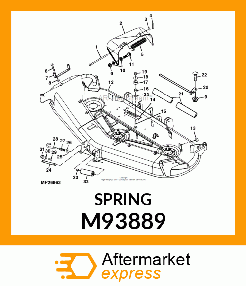 SPRING, TORSION M93889