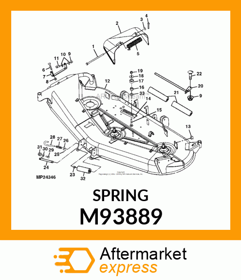 SPRING, TORSION M93889