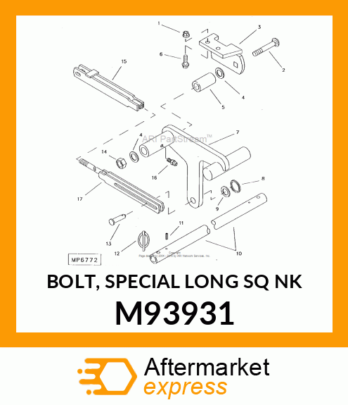 BOLT, SPECIAL LONG SQ NK M93931