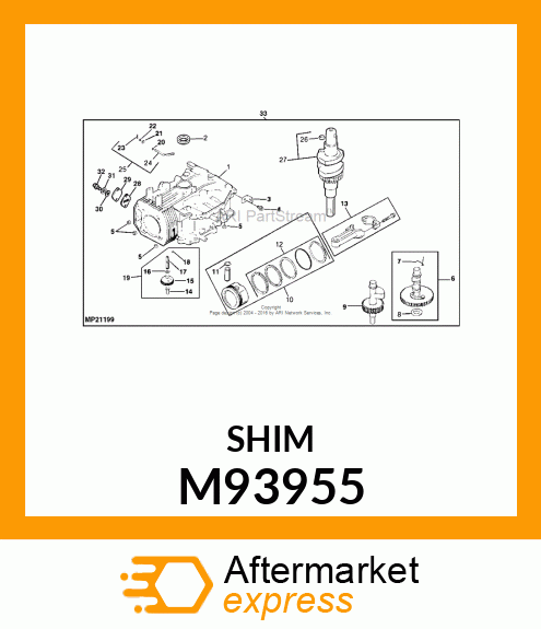 SHIM, CAMSHAFT M93955