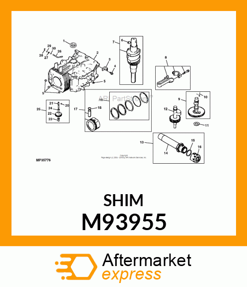 SHIM, CAMSHAFT M93955