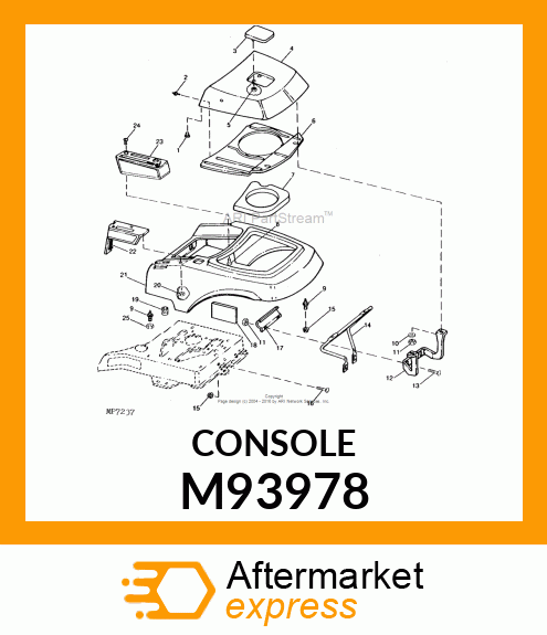 Console - POD, RH CONTROL M93978