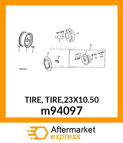 TIRE, TIRE,23X10.50 m94097