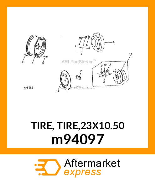 TIRE, TIRE,23X10.50 m94097