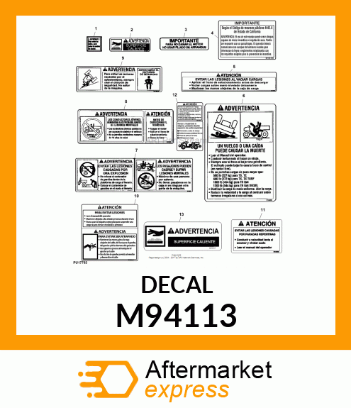 LABEL, LABEL, IMPORTANT (SP) M94113