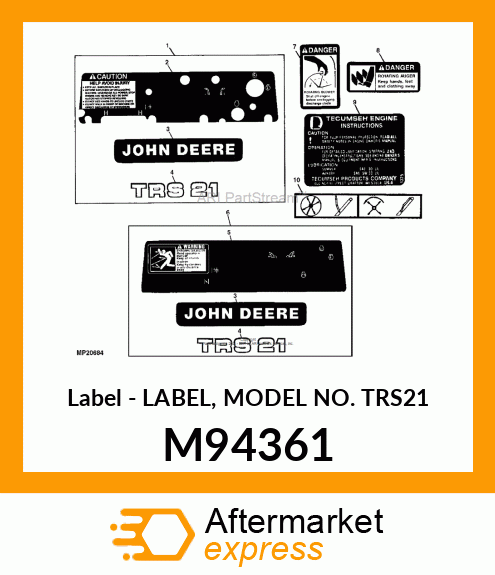 Label Model No Trs21 M94361