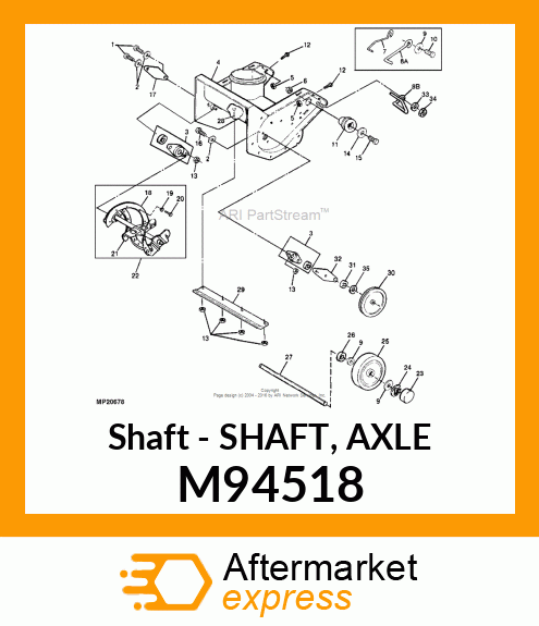 Shaft Axle M94518