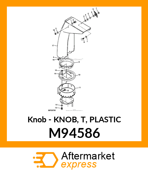 Knob - KNOB, T, PLASTIC M94586