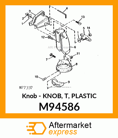 Knob - KNOB, T, PLASTIC M94586