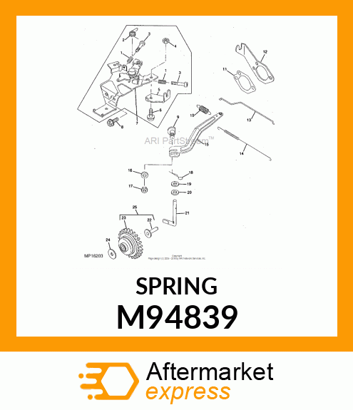 SPRING, GOVERNOR LINK M94839