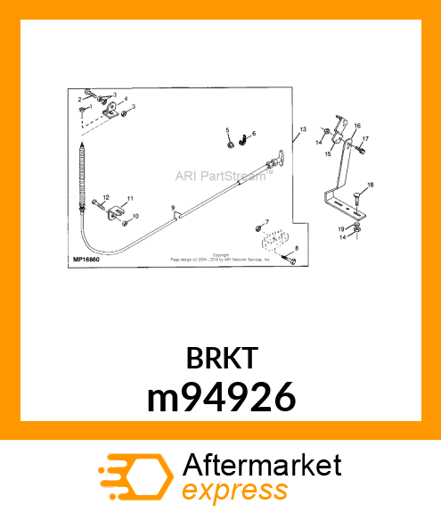 BRACKET, SPOUT CAP CONTROL m94926