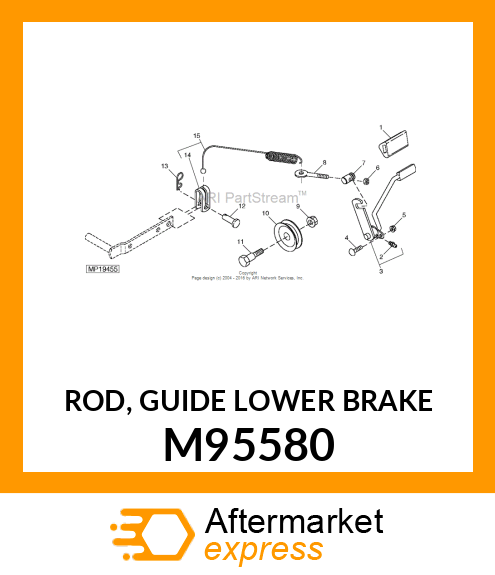 ROD, GUIDE LOWER BRAKE M95580