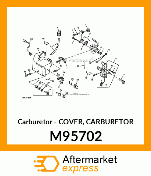 Carburetor - COVER, CARBURETOR M95702