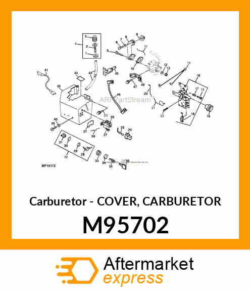 Carburetor - COVER, CARBURETOR M95702