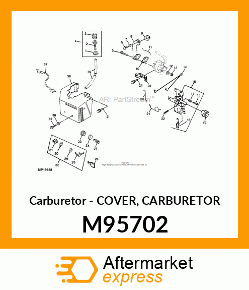 Carburetor - COVER, CARBURETOR M95702