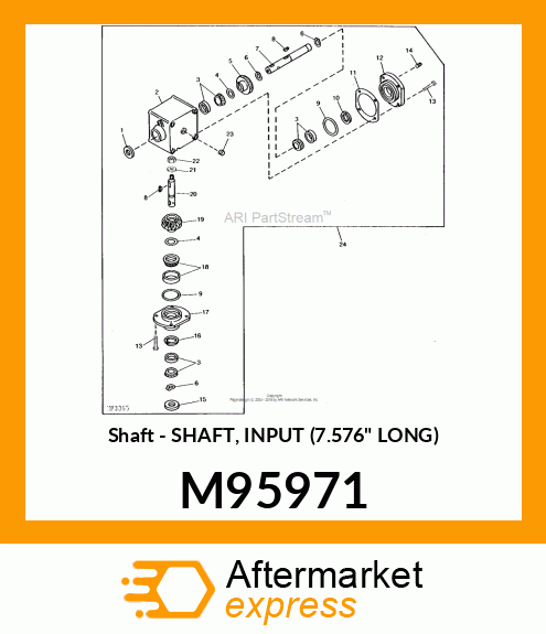 Shaft - SHAFT, INPUT (7.576" LONG) M95971