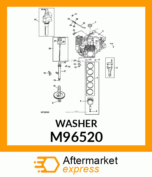 WASHER, 1/4 PLAIN M96520