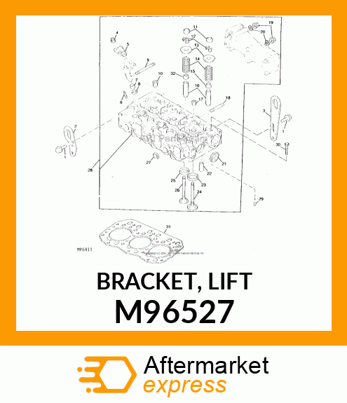 BRACKET, LIFT M96527