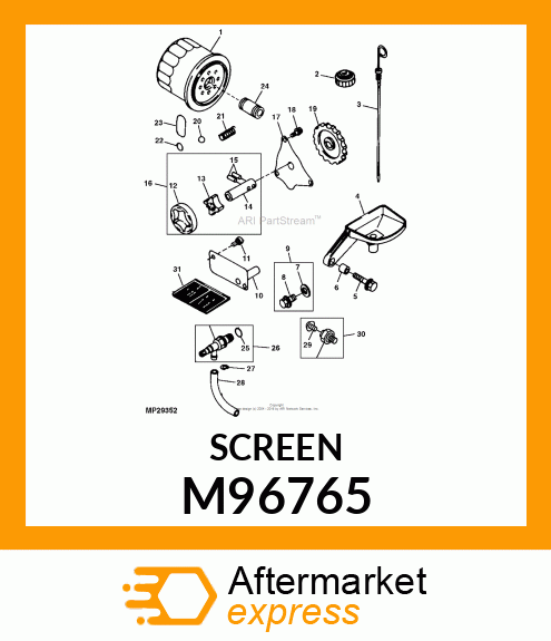 SCREEN, OIL M96765