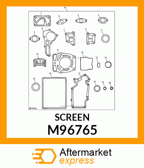 SCREEN, OIL M96765