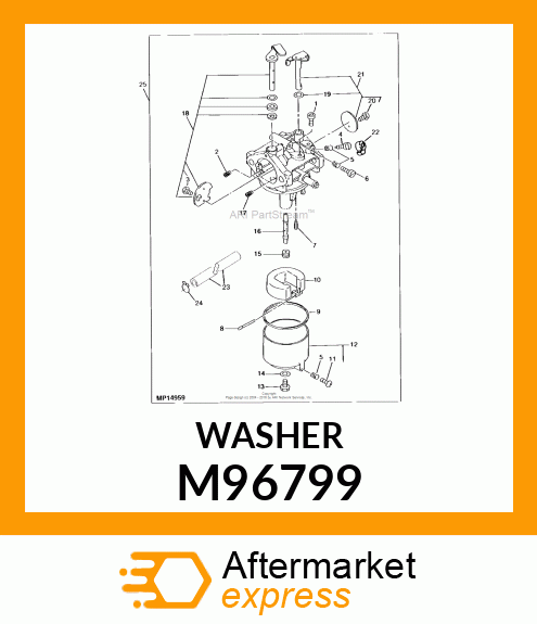 WASHER, BRASS M96799