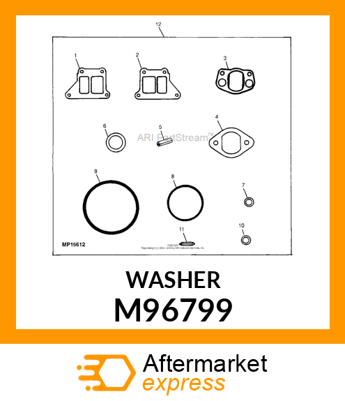 WASHER, BRASS M96799