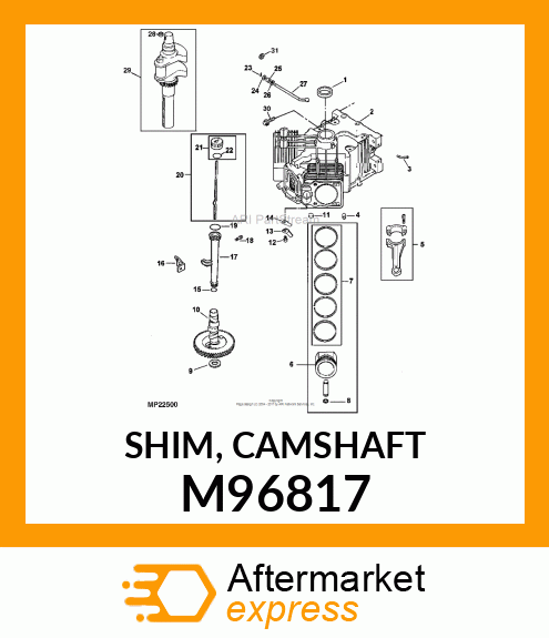 SHIM, CAMSHAFT M96817