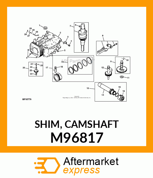 SHIM, CAMSHAFT M96817