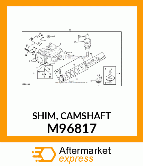 SHIM, CAMSHAFT M96817