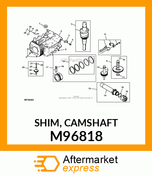 SHIM, CAMSHAFT M96818