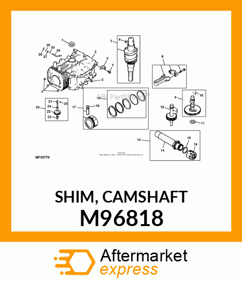 SHIM, CAMSHAFT M96818