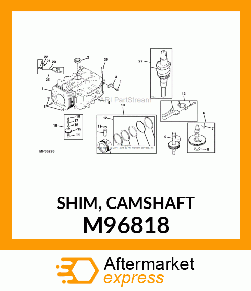 SHIM, CAMSHAFT M96818