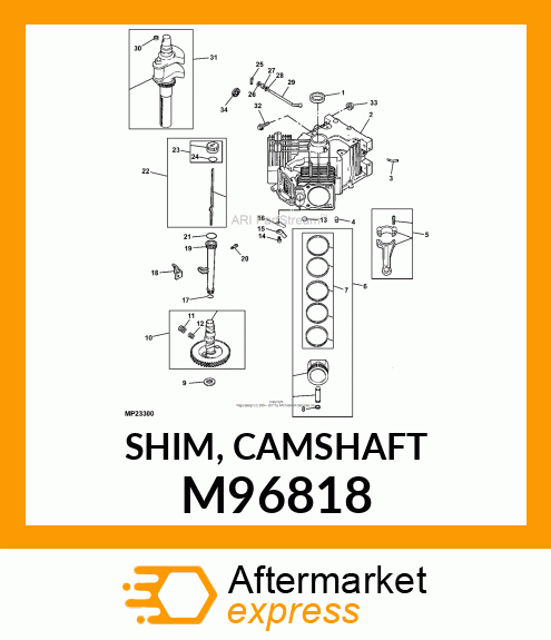 SHIM, CAMSHAFT M96818