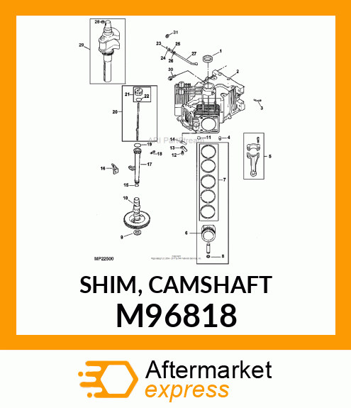 SHIM, CAMSHAFT M96818