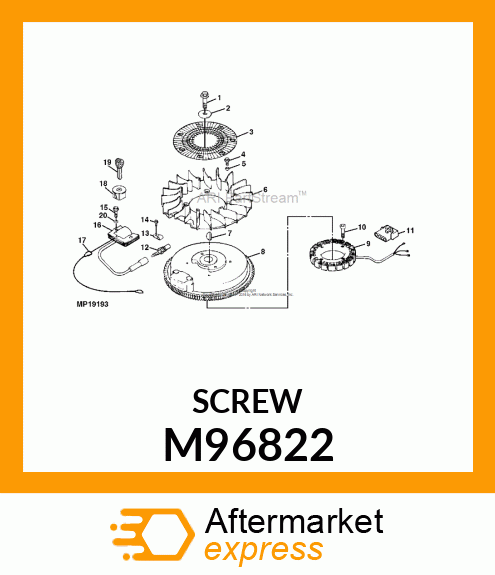 SCREW, STATOR MOUNTING M5 X .8 X 25 M96822