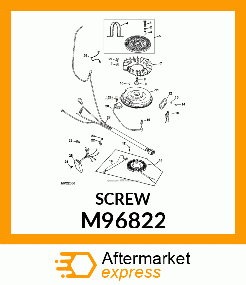 SCREW, STATOR MOUNTING M5 X .8 X 25 M96822