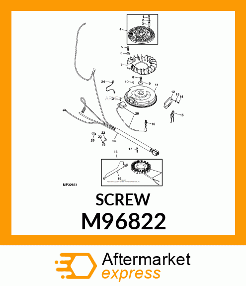 SCREW, STATOR MOUNTING M5 X .8 X 25 M96822