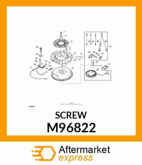 SCREW, STATOR MOUNTING M5 X .8 X 25 M96822