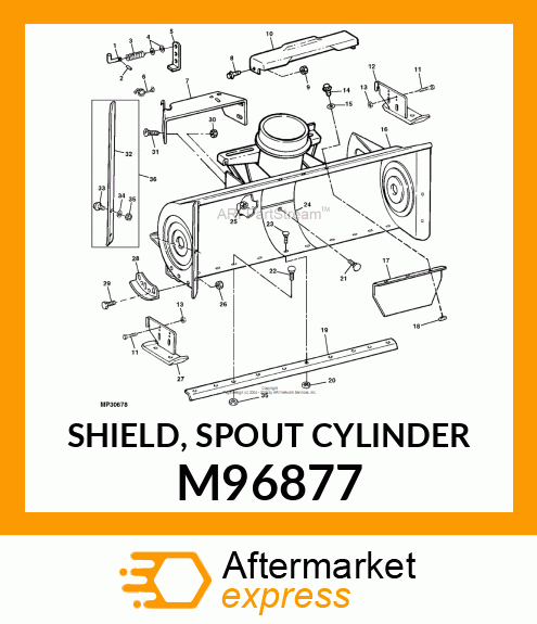 SHIELD, SPOUT CYLINDER M96877