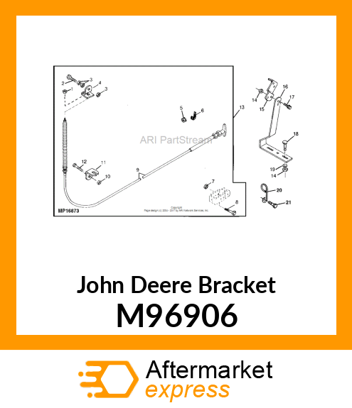 BRACKET, SPOUT CAP CABLE END M96906