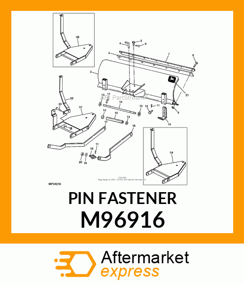 STUD, PIN, SPECIAL THREADED M96916